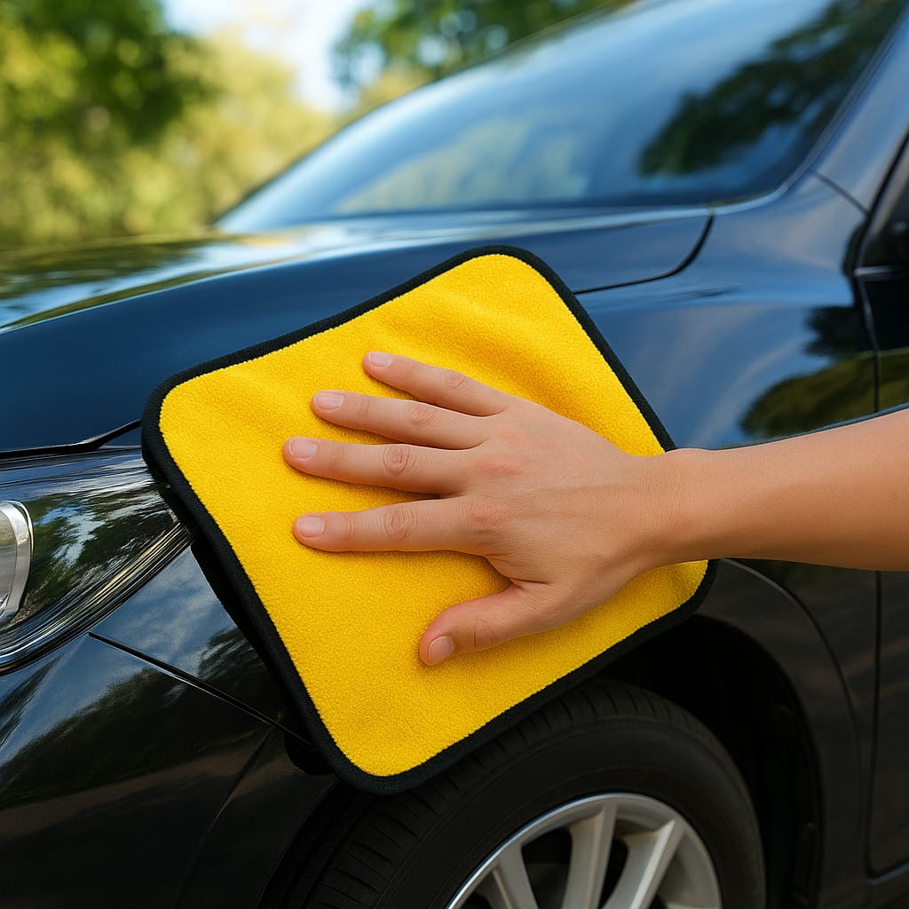 Microfiber Cloth for Car Cleaning (400 GSM, Pack of 5, Size: 30 x 40 cm) Double Sided, High Density, Extra Thick Plush Towel for Car Detailing, Cleaning, Washing and Polishing, Color: Multi-colour