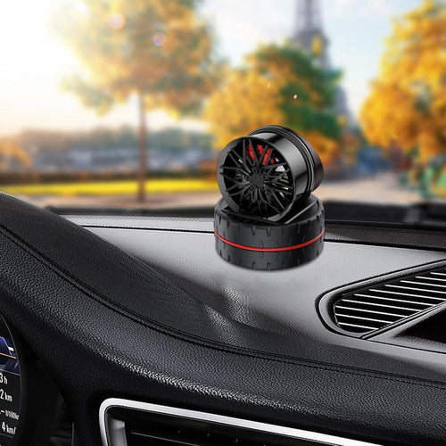 Car Solar Air Freshener Rotating - Wheel Perfume For Vehicle - Decorative Wheel Car Air Freshener, Solar-powered Wheel Car Air Freshener Perfume