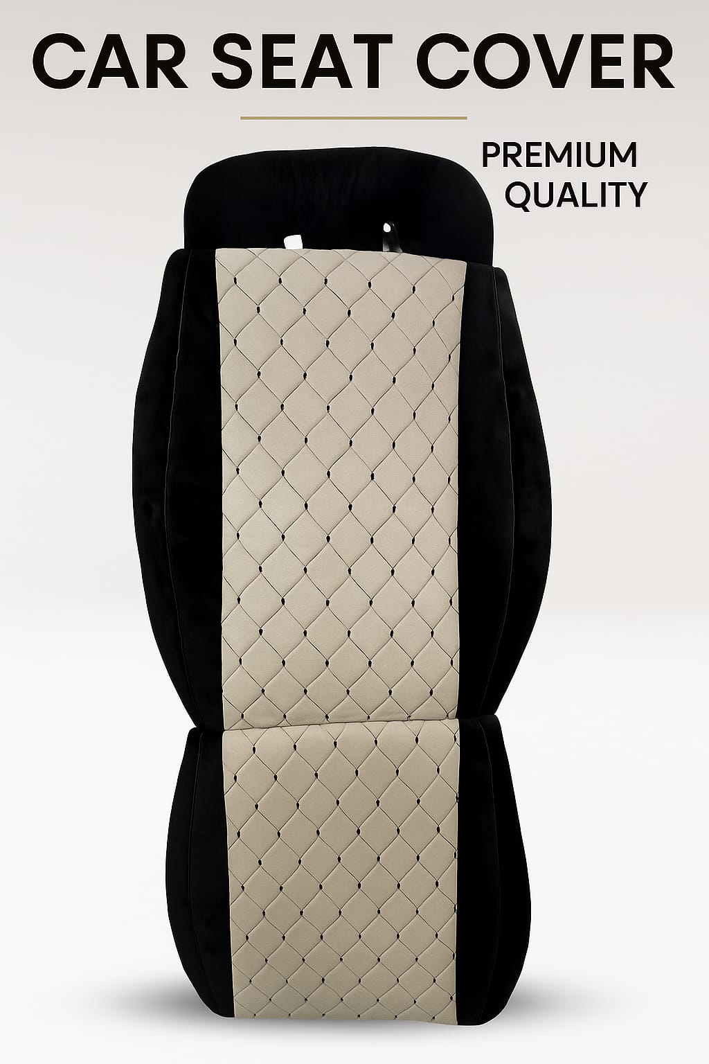 Luxury velvet Quilted Car Seat Cover Pad - Premium Comfort & Stylish Design (Universal Fit)